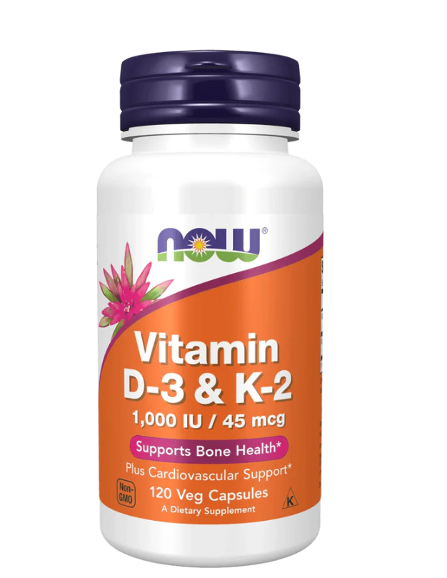 Now Foods Vitamin D3 & K2 1,000 IU 45Mg 120 Capsules